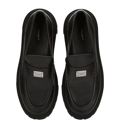 dolce and gabbana leather loafers